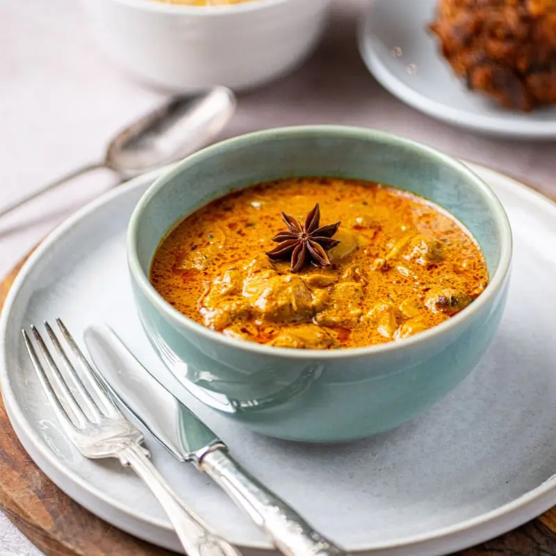 Creamy homemade Butter Chicken curry with tender chicken in a mild tomato sauce