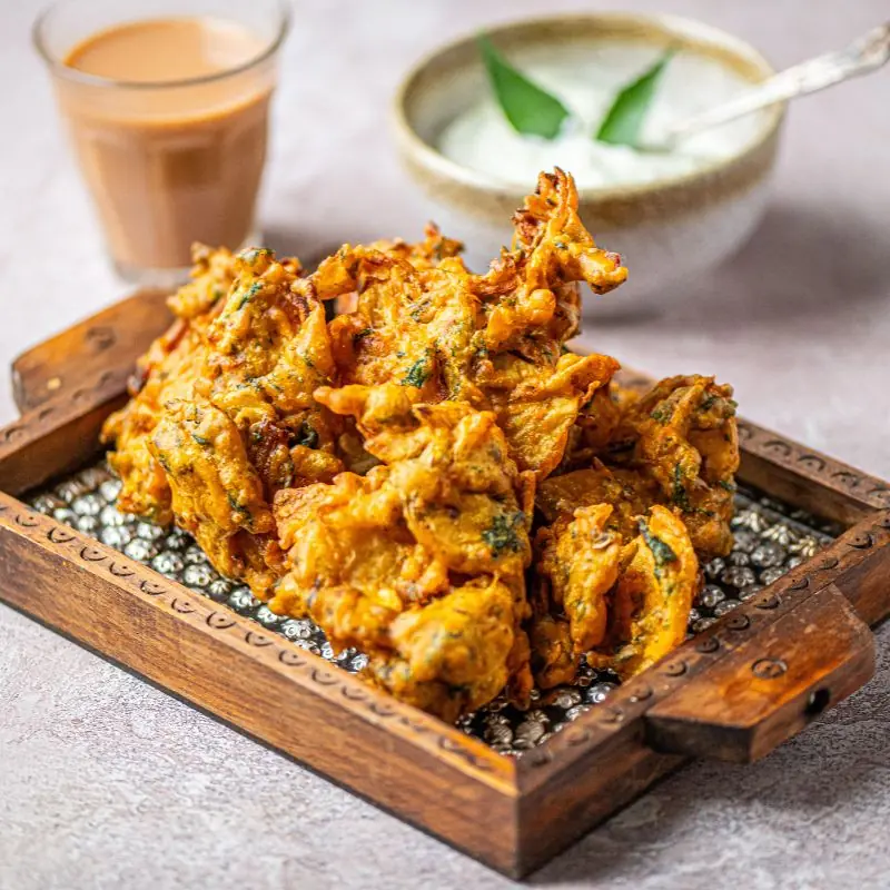 Crispy homemade Vegetable Pakoras with a golden spiced coating